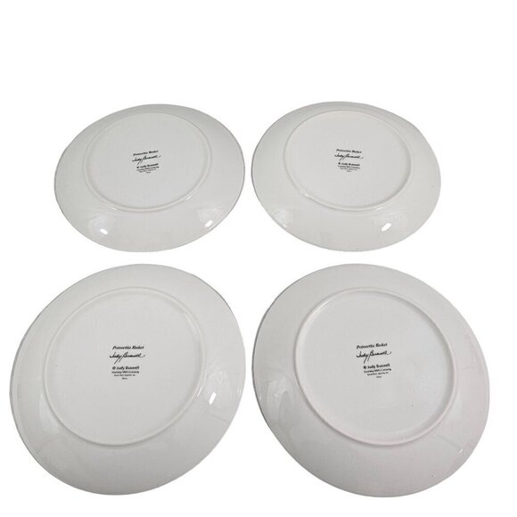 Formalities Baum Bros Poinsettia Basket Salad Dessert Luncheon Plates – Set of 4 - Picture 2 of 16
